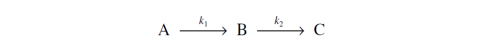 consecutive first-order reactions represent a hydrogenation process